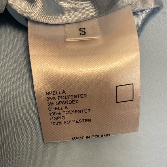 Elegant Baby Blue Dress with Floral Detail - Picture 6 of 6